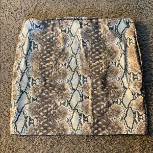 pvc snakeskin skirt